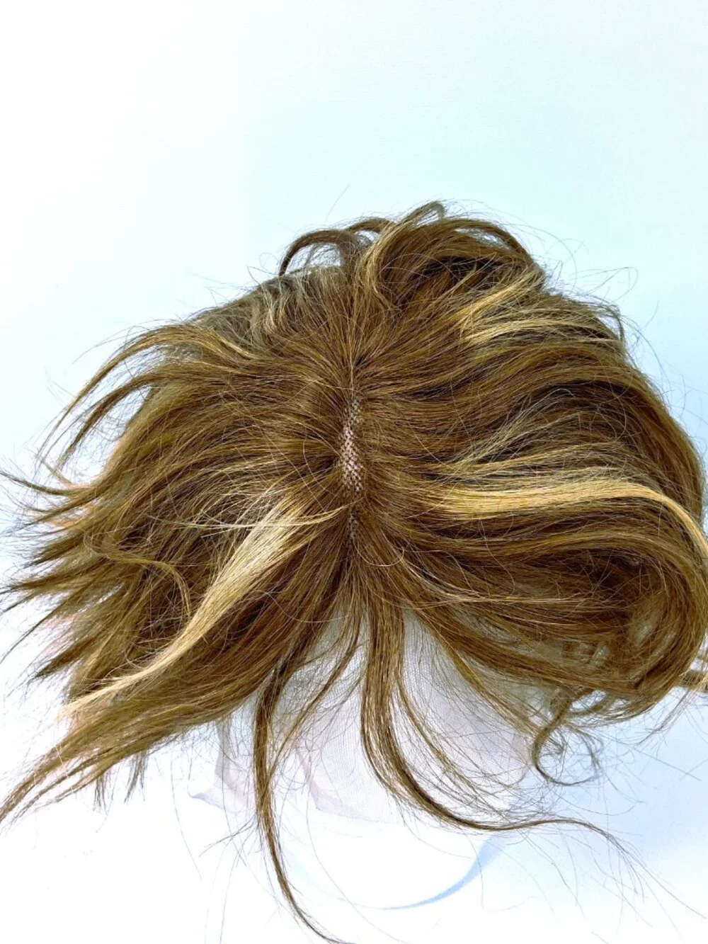 Wig Short Layered Bob Auburn Strawberry Blonde Highlights Lace Front